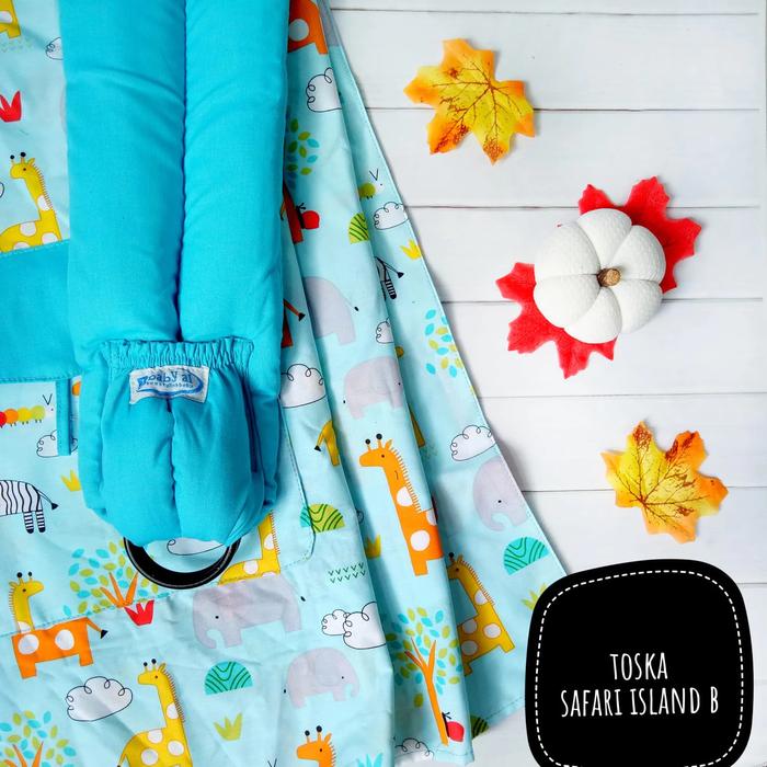 Gambar Gendongan Ring Sling - Gendongan Kain Panjang - Tosca Mixed Motif - TOSCA SAFARI dari Aurel Babyshop undefined Tokopedia