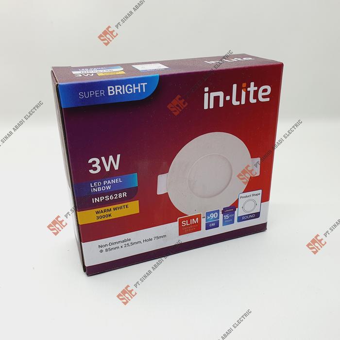 Gambar Lampu Downlight Led Inlite 3 Watt Inbow 3000K/4000K/6500K INPS628R - 3000K Kuning dari PT Sinar Abadi Electric undefined Tokopedia