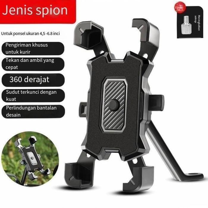 Gambar Diskon Hebat Stand Phone Holder Motor/Bicycle Holder Hp/Holder Hp Motor/Phone Holder Motor/Dudukan Hp Motor/Electric Vehicle Holder Handphone/Motor Holder/Mobile Phone Navigation Holder/Bike Riding Holder/Universal Anti-Shake Takeaway Holder - spoin dari Olivia Foster Trend undefined Tokopedia