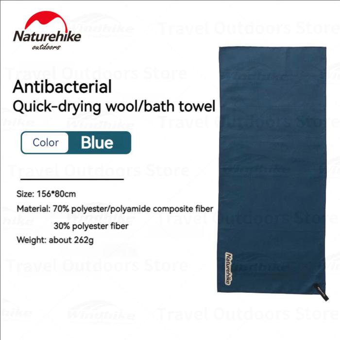 Gambar Handuk Microfiber Naturehike CNK2300SS010 - Size Large 156x80cm Quick-Dry - Biru dari RAUDO STORE undefined Tokopedia