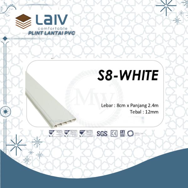 Gambar PLINT LANTAI PVC LIST PLANK PVC LIST LANTAI SKIRTING LIST DINDING LIS PARKIT 120cm  - LAIV - - S8-WHITE, 120cm dari munchenwallpaper undefined Tokopedia
