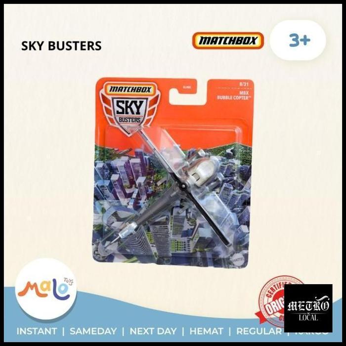 Gambar MATCHBOX Sky Busters [ORIGINAL] MATTEL Airplane Helicopter Die-cast - MBXBubbleCopter dari Metro Local undefined Tokopedia