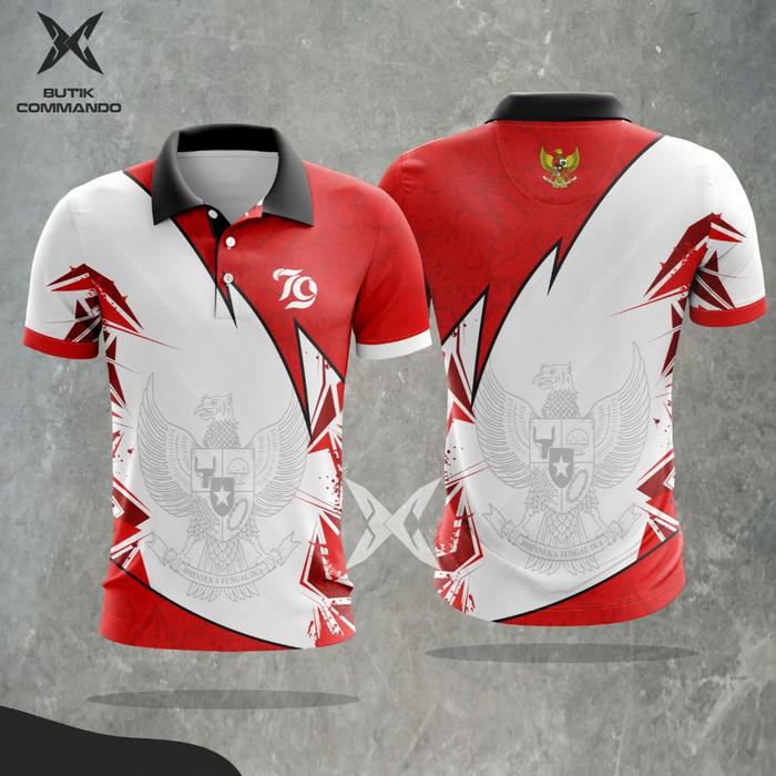 Gambar PROMO Kaos Jersey Pria Polo/Biasa Spesial Kemerdekaan 17 Agustu 2024 Corak Merah Putih Indonesia PALING MURAH - Polo Merdeka 5, L dari mancinglagi_store undefined Tokopedia