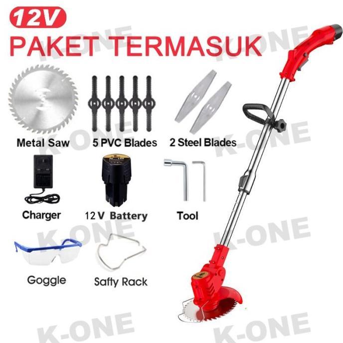 Gambar GENERRAL-FOX K-ONE 188V/88V/12V Mesin potong rumput baterai dg roda Mesin pemotong rumput listrik pemotong rumput elektrik mesin pemotong rumput tanpa kabel - 12VMerah-1Btre dari GENERRAL-FOX undefined Tokopedia