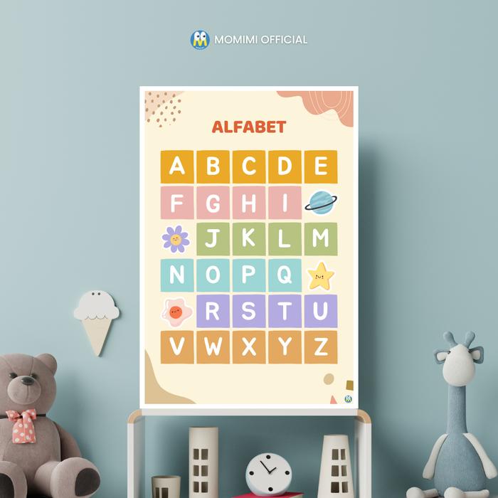 Gambar Poster Angka dan Huruf Edukasi Anak Poster Huruf dan Angka Untuk Anak Poster Belajar Poster Edukasi - ALFABET dari momimi undefined Tokopedia