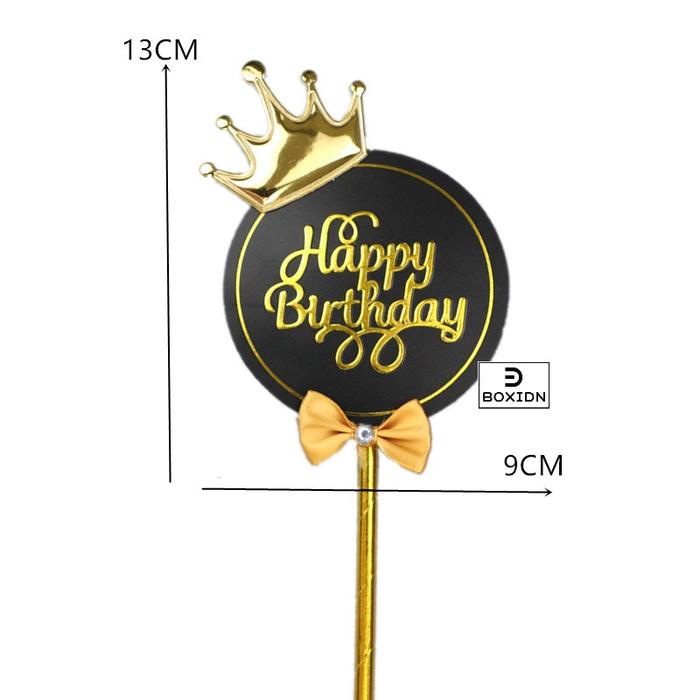 Gambar Satuan Topper Birthday Topper Ulang Tahun Topper Happy Birthday Tusukan Kue Ultah Tusukan Kue Ulang Tahun Hiasan Kue Ultah Hiasan Kue Ulang tahun - Hitam Bulat dari Boxidn undefined Tokopedia