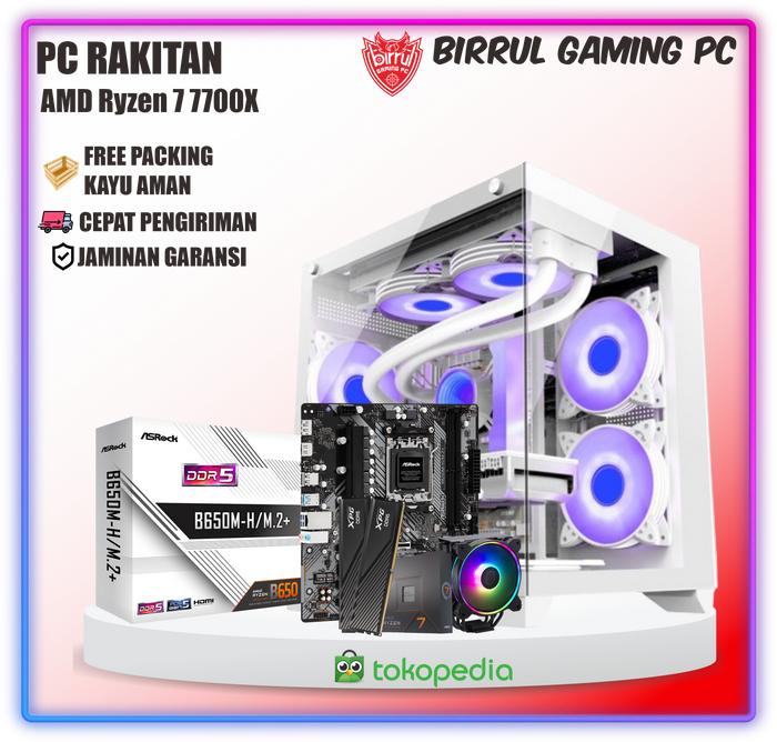 Jual Pc Gaming ddr5 Ryzen 7700X I 32Gb I 256Gb I 1tb I Rx 6600