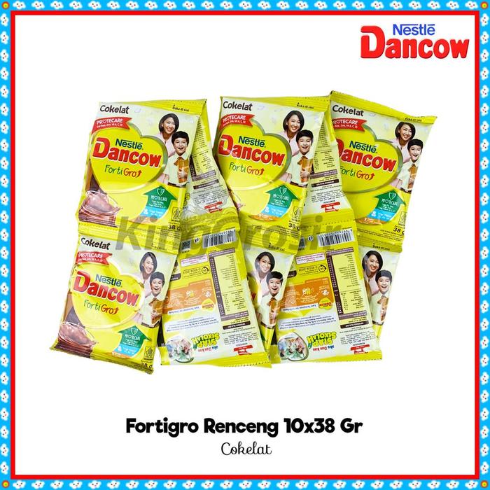 Gambar Dancow Susu Bubuk Instan FortiGro Bernutrisi Kemasan Renceng - Coklat 10x38gr dari King Grosir Murah undefined Tokopedia
