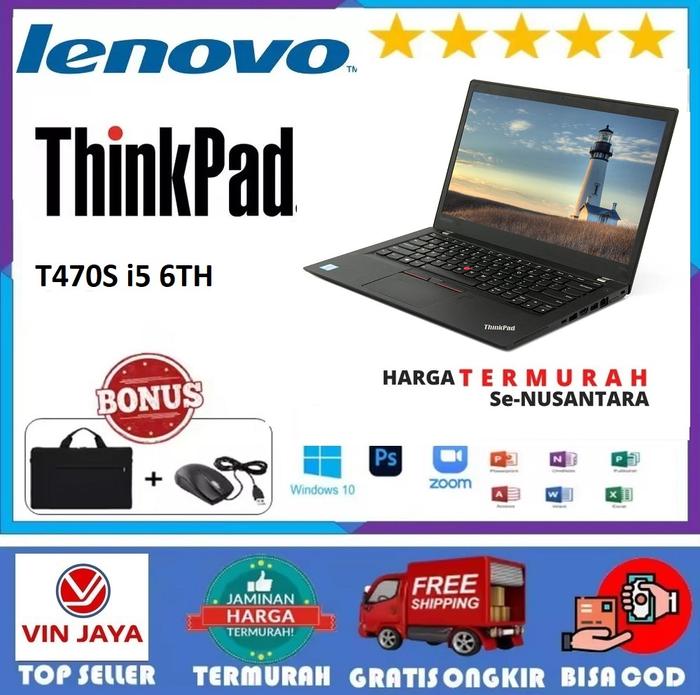 Laptop Lenovo Thinkpad T470/T470S Core I5 I7 GEN6 Layar 14