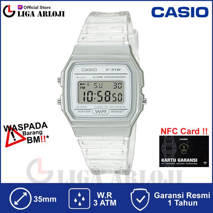 Gambar CASIO F-91WS-7DF - Jam Tangan Unisex - Transparan Putih Bening - F91WS dari Liga.Arloji undefined Tokopedia