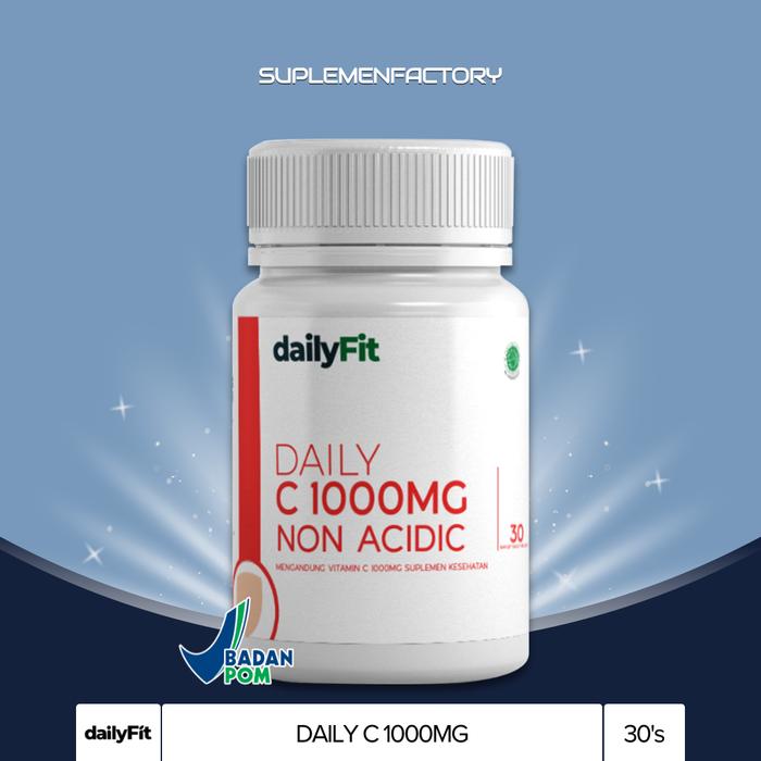 Gambar DailyFit Daily C 1000mg Non Acidic Vitamin C 30 Tablets - TANPA PROMO dari suplemenfactoryid undefined Tokopedia