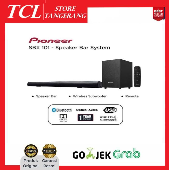 Gambar PIONEER SBX 101 Soundbar Wireless peaker Bar Subwoofer USB Bluetooth Dolby dari TST Tangerang Store undefined Tokopedia