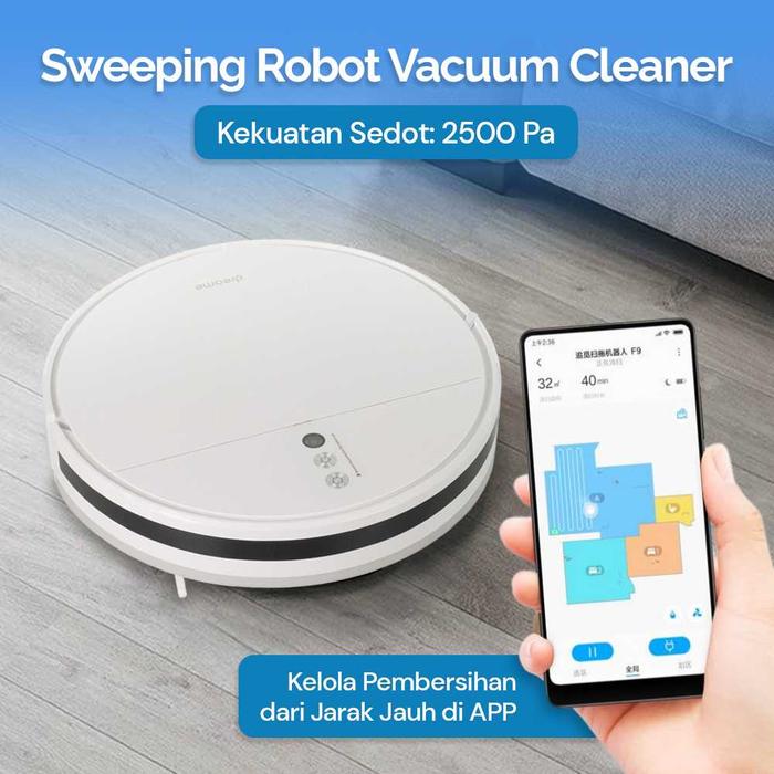 Gambar Robot Vacuum Cleaner Portable Wireless Smart Sweeping Mopping Promo - 2500Pa - F9 dari Affselv undefined Tokopedia