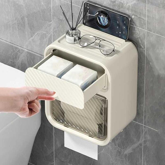 Gambar Original Ecoco Kotak Tisu Tissue Storage Toilet Paper Box Dispenser - Putih 3 dari Jevan Rafael Shop undefined Tokopedia
