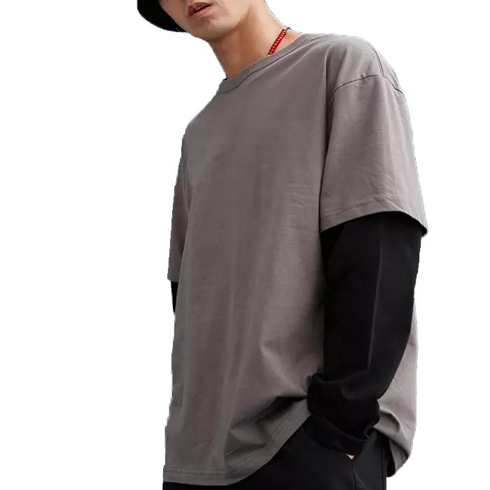 Gambar Double Layer Shirt Kaos Lengan Panjang Double Layer Polos Kaos Distro Katun Cotton Combed 30s - Abu Tua-Hitam, L dari UNGSIRA STORE undefined Tokopedia