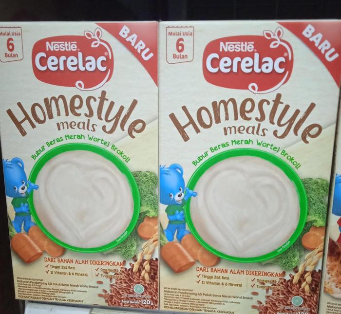 Gambar Nestle Cerelac Homestyle Meals Bubur Beras Merah,Wortel,Brokoli 120gr Usia 6Bulan dari Laris Swalayan Temanggung undefined Tokopedia