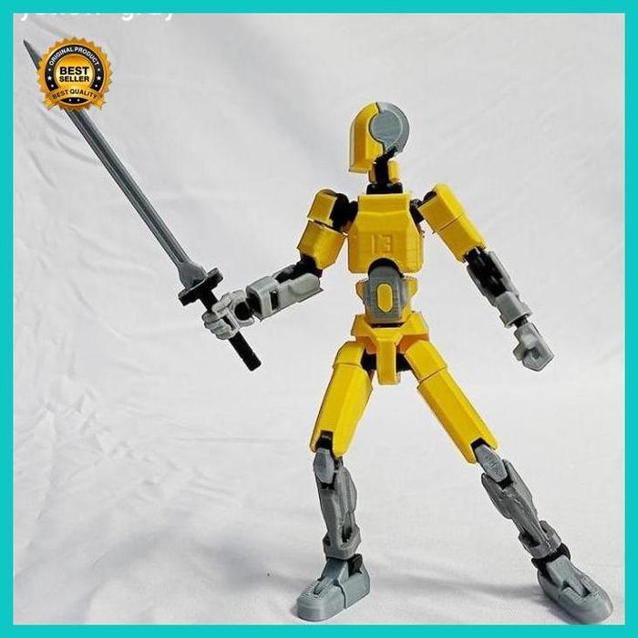 Gambar [Promo] - Dummy 13 Titan 13 - Action Fure 3D Printing / Manekin 3D Poseable Articulated Fure Bestseller - Kuning dari Toko Agung Jayah undefined 4 Tokopedia