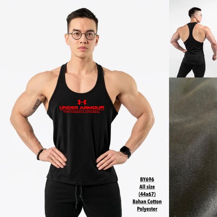 Gambar Singlet Gym Fitness Olahraga Pria Murah Nyaman Cotton Polyester - BY696 dari G&amp;A Sportswear undefined Tokopedia