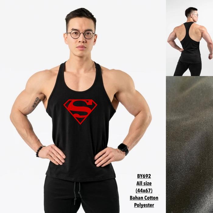 Gambar Singlet Gym Fitness Olahraga Pria Murah Nyaman Cotton Polyester - BY692 dari G&amp;A Sportswear undefined Tokopedia