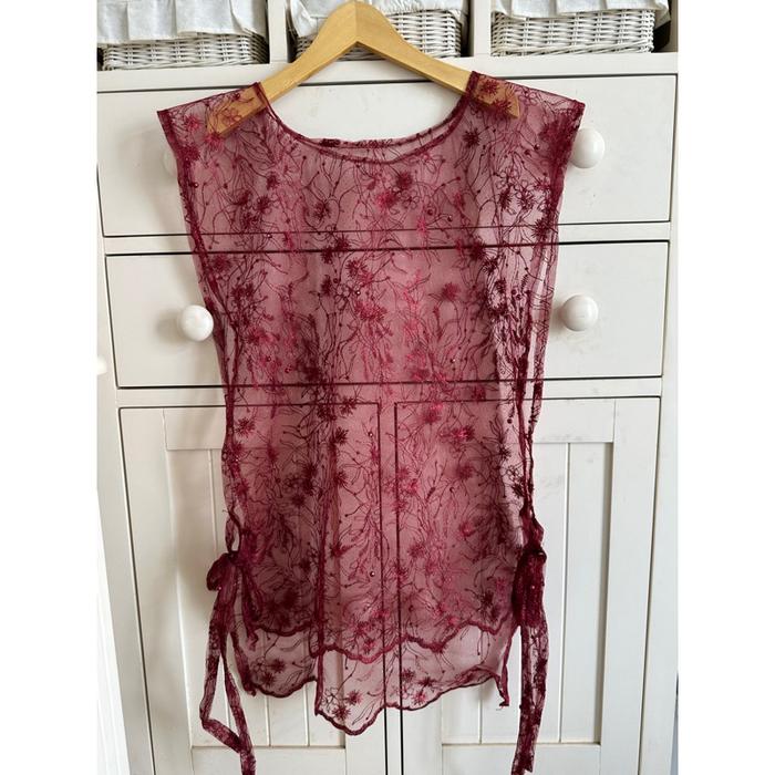 Gambar Vest Brukat Rompi Wanita Outer Wanita Kondangan Outer Vest - Maron dari Ersa colection_NEW undefined Tokopedia