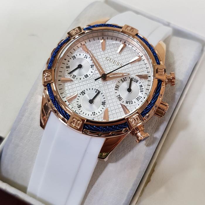 Jual Jam Tangan Wanita GUESS Catalina W0562L1 Rosegold White