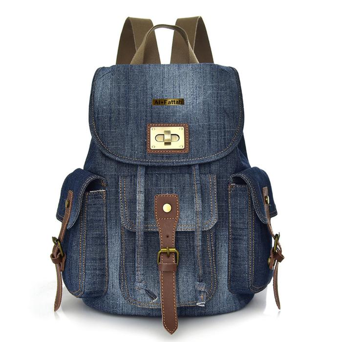 Gambar Tas SELEMPANG Ransel Import Backpack Wanita Punggung Sekolah 126 3IN1 - Kanvas Biru dari Elara & Co. undefined Tokopedia