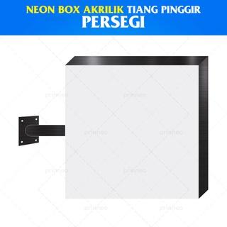 Gambar NEON BOX CUSTOM, NEON BOX AKRILIK DENGAN DUDUKAN, 1 SISI DAN 2 SISI - tiang pinggir, Kotak 1 Sisi dari Prinneo undefined Tokopedia