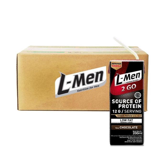 Gambar 1 Karton - L-Men Hi Protein 2 Go Chocolate 200Ml Rtd (24 Pcs) Ready To Drink - Suplemen Tinggi Protein Siap Minum dari ringgo storeeeeeeeeee undefined Tokopedia