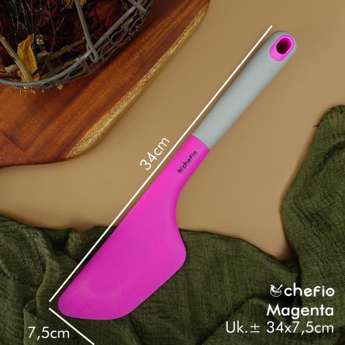 Gambar Chefio Spatula Silikon Premium Jumbo 34cm Tahan Panas Food Grade - Magenta dari Chefio Kitchenware undefined Tokopedia
