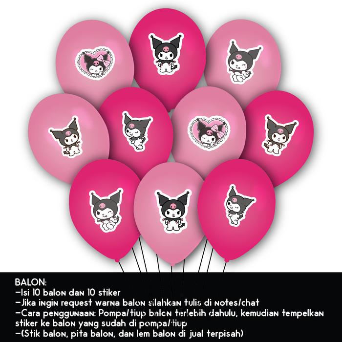 Gambar PLASTIK SNACK CINAMOROLL GOODIE BAG BINGKISAN ULTAH TAS ULANG TAHUN DEKORASI HIASAN HAPPY BIRTHDAY DEKOR KEMASAN TAS PAPER BAG KUROMI MY MELODY - Balon Kuromi 10 dari Scarllet Party undefined Tokopedia