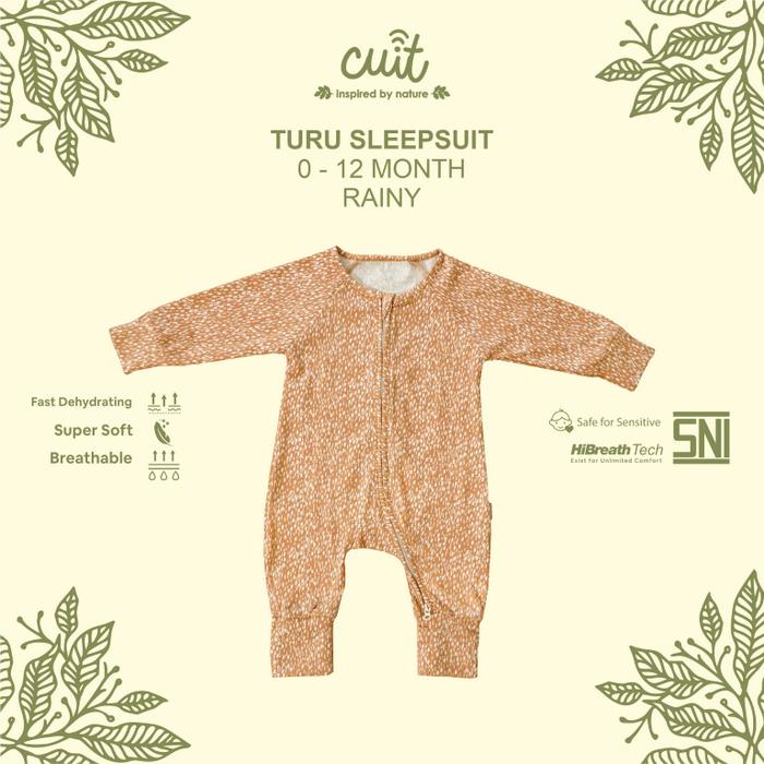 Gambar [PELUK SI KECIL] Cuit Turu Double Zipper Sleepsuit Baby 0-12 Bulan Baju Tidur Bayi Newborn Cotton - Rainy, S (3-6 Bulan) dari Peluk si Kecil undefined Tokopedia