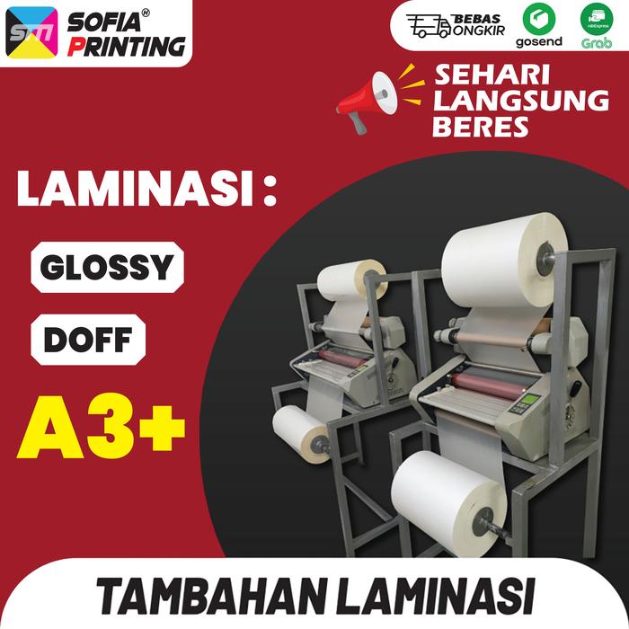 Gambar Laminasi / Laminating A3 PLUS dari Sofia Printing Digital undefined Tokopedia