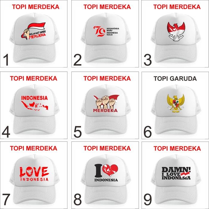 Gambar TOPI GARUDA MERDEKA 17 AGUSTUS MERAH PUTIH - Putih dari dareendyvia undefined Tokopedia