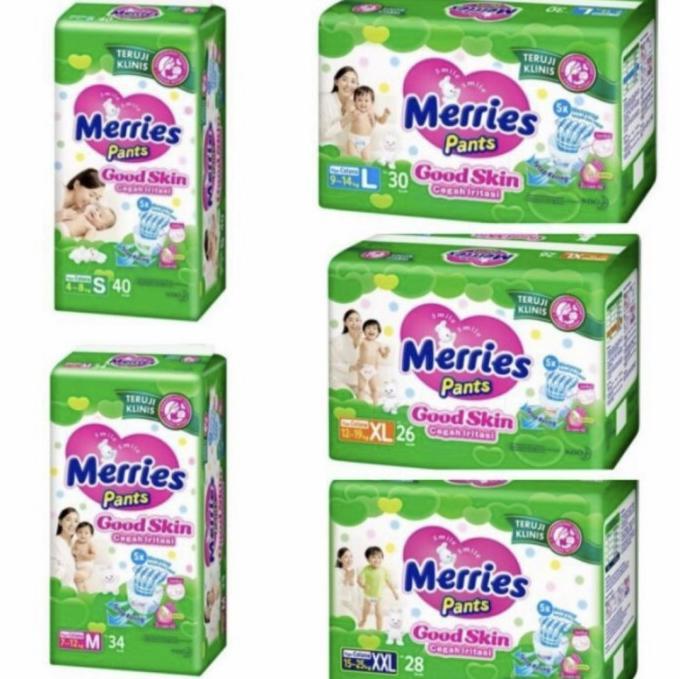 Gambar ORI BATAM NY STORE MERRIES POPOK BAYI SEKALI PAKAI XL 26 L 30 M 34 S 40 - L30 Merries dari daisyduckstore undefined Tokopedia