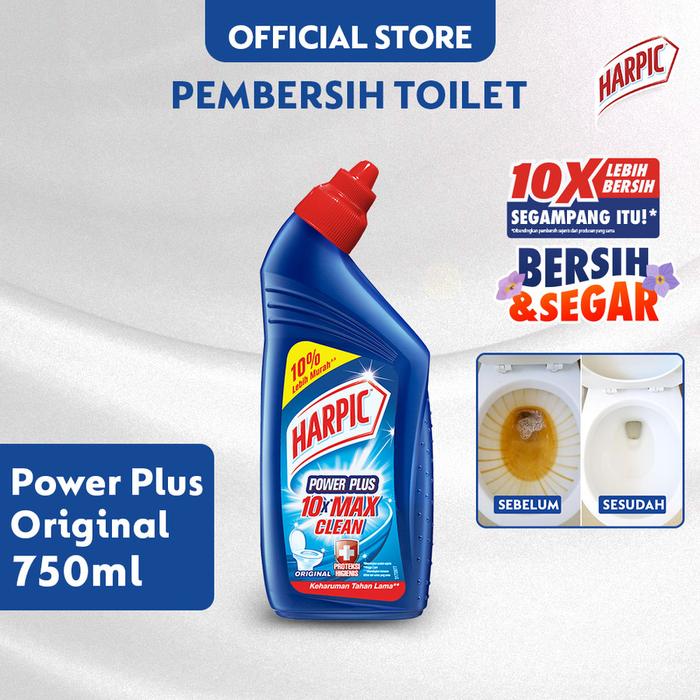 Gambar Harpic Power Plus Original 750ml Bottle - Cairan Pembersih Toilet Cleaner Pembersih Kamar Mandi & Pembersih WC - Cairan Pembersih Kerak Kamar Mandi - 750ml dari Dettol Indonesia Store undefined Tokopedia