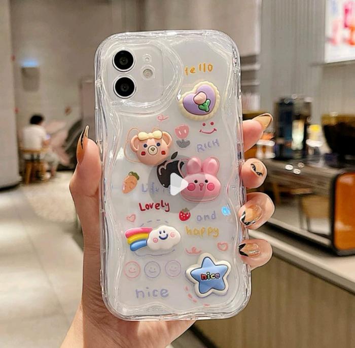 Gambar CASE WAVE BEAR BUNNY CUTE SAMSUNG A55 A35 A25 A15 A14 A24 A05 A05S A04 A04E A04S A03 A03S A03CORE A23 A13 4G 5G - 3D Bear Clear, SAMSUNG A25 dari JASHUJAN OFFICIALSTORE undefined Tokopedia