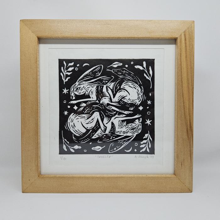 Gambar LUMINOS Linocut Mood Lamp Handprint Artwork  Lampu Tidur - "Tangled dari Arteebox.id undefined Tokopedia