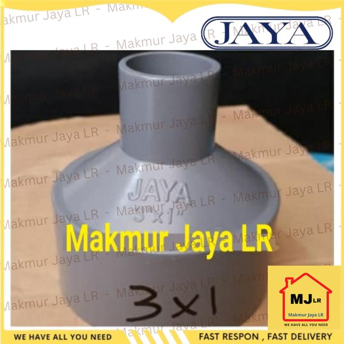 Overloop Shock Jual Reducer Sok 3 x 1 inch PVC AW RUCIKA / AW MURAH JAYA Verlop 3