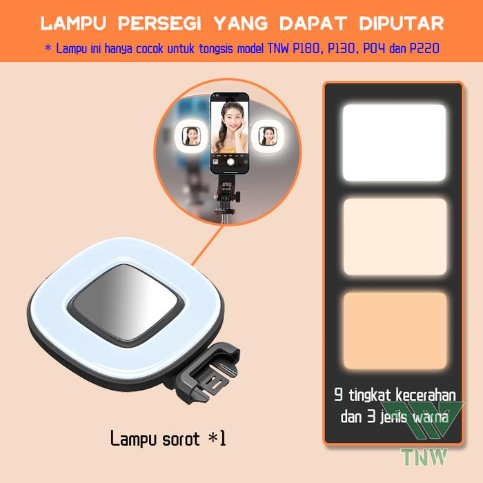 Gambar TNW T13 Tongsis Bluetooth Selfie Stick Tripod Tongsis Tripod Remote - Lampu Sorot dari TNW Tech undefined Tokopedia