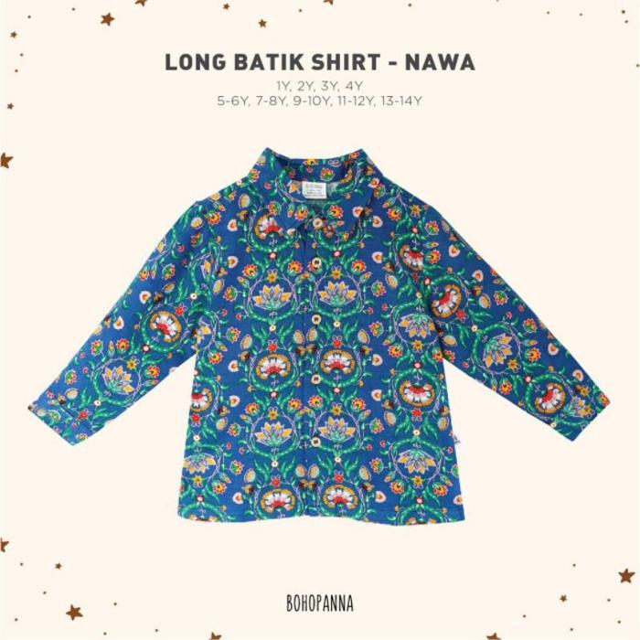 Gambar Bohopanna Batik Shirt Long Kemeja Batik Anak Lengan Panjang - Nirwana, 2Y dari Little Sam House undefined 5 Tokopedia