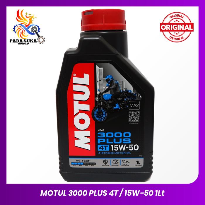 Gambar MOTUL Oli Mesin Motor 3000 Plus 4T 15W-50 1LT / 0.8L ORIGINAL 100% - 0,8 l dari Pada Suka Motor ID undefined 5 Tokopedia