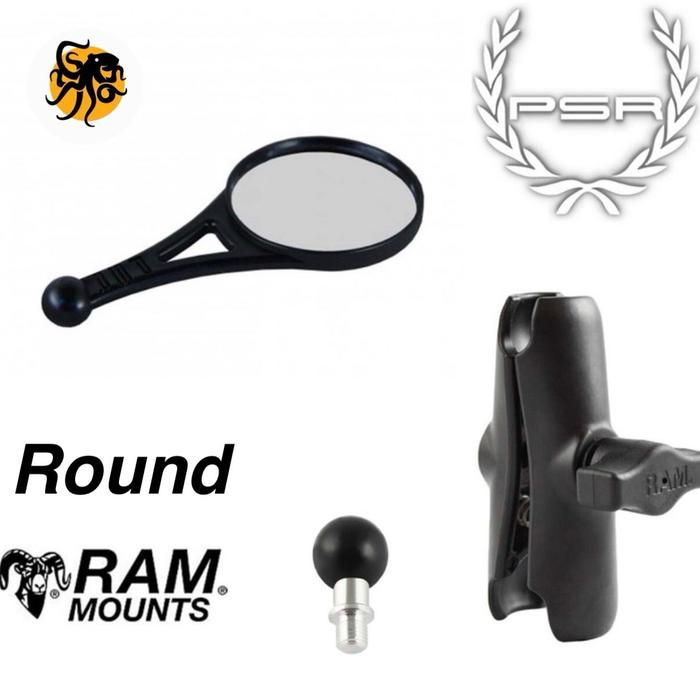 Gambar Ram Mount with PSR Dualsport Mirror Denali Universal Spion - ROUND dari octopuscorp undefined Tokopedia