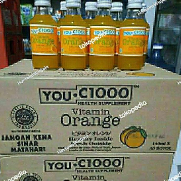 Gambar Original YOU C 1000/ UC 1000/ C1000 ORANGE /JERUK 140ML DUS ISI 30 BOTOL BELING dari Adindaku id undefined Tokopedia