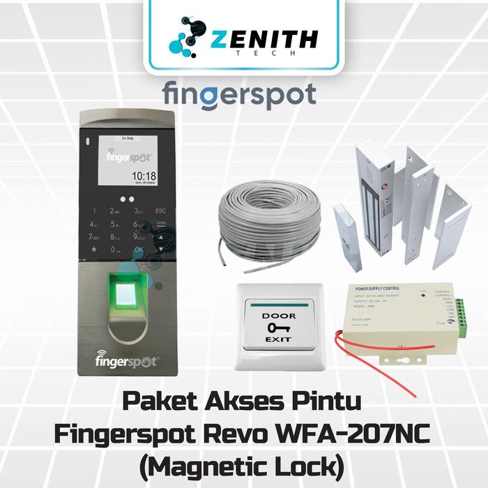 Gambar Paket Access Door Fingerspot Revo WFA-207NCA - Akses Door Wajah - Akses Pintu - Akses Kontrol Pintu Wajah - Magnetic Lock dari Zenith Technology ID undefined Tokopedia