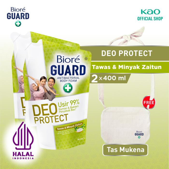 Gambar Biore Guard Deo Protect Minyak Zaitun 800ml Pouch + Gift - Tas Mukena dari KAO Indonesia undefined Tokopedia