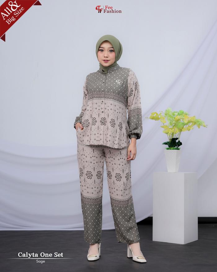 Gambar CALYTA ONE SET BY FEE FASHION Matt. rayon premium - choco, All Size dari toko utami29 undefined 5 Tokopedia