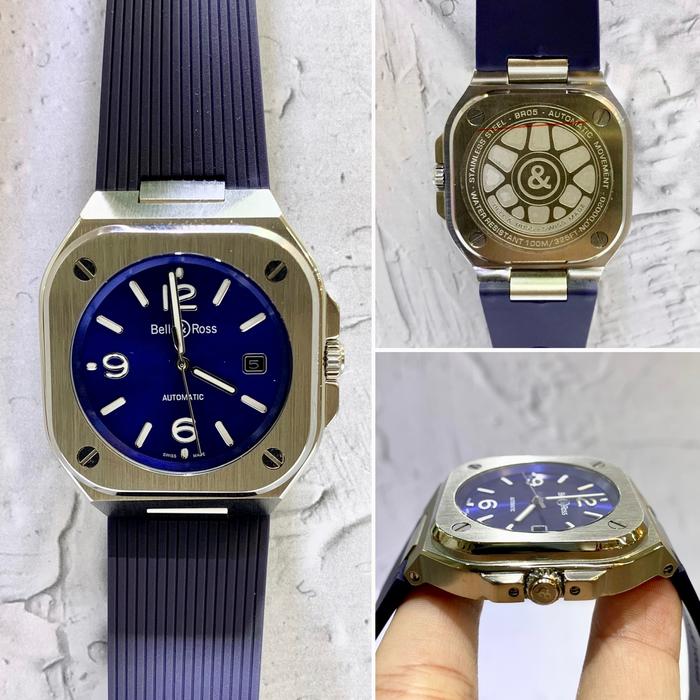 Gambar Jam tangan Automatic Bell & Ross BR 05 Rubber Stainless steel - blue rubber dari SuperJam01 undefined Tokopedia