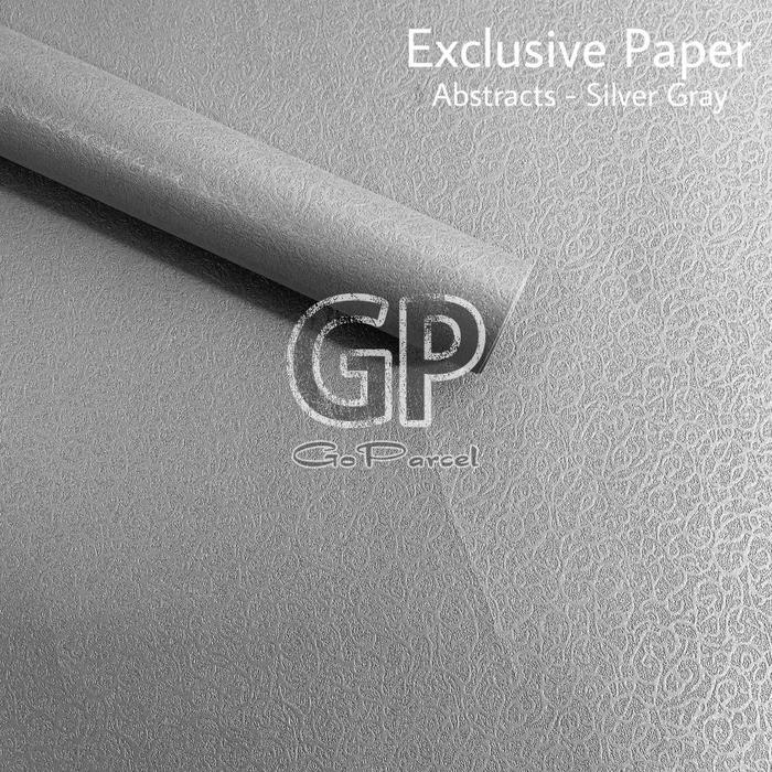 Gambar ( 2 LEMBAR ) KERTAS EXCLUSIVE EMBOSSED ABSTRACT 80 Gram - GIFT WRAP PEARL PAPER / KERTAS KADO EXCLUSIVE DOFF TEXTURE 3D EMBOS - SILVER GRAY dari wantose undefined Tokopedia
