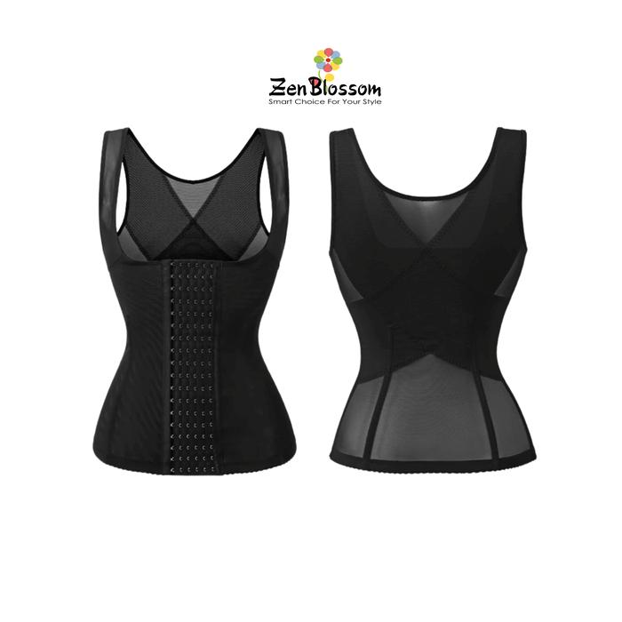 Gambar ZenBlossom Korset Longtorso Peramping Perut Pinggang Zibilova Mesh 6 Pengait - Hitam, M dari ZenBlossom undefined Tokopedia
