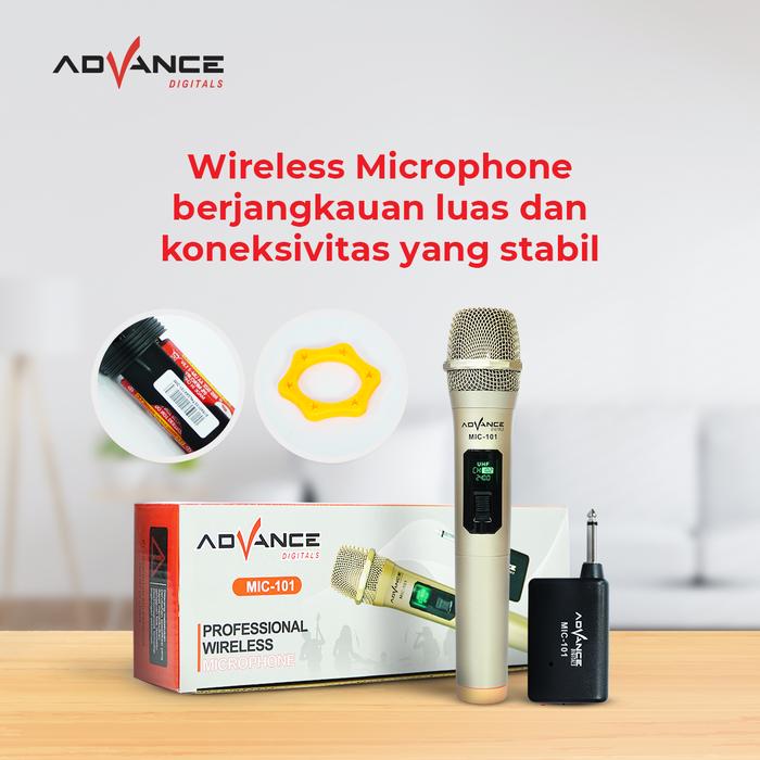 Promo Microphone Advance MIC-101 PRO Profesional Mic Wireless - MIC-101 ...